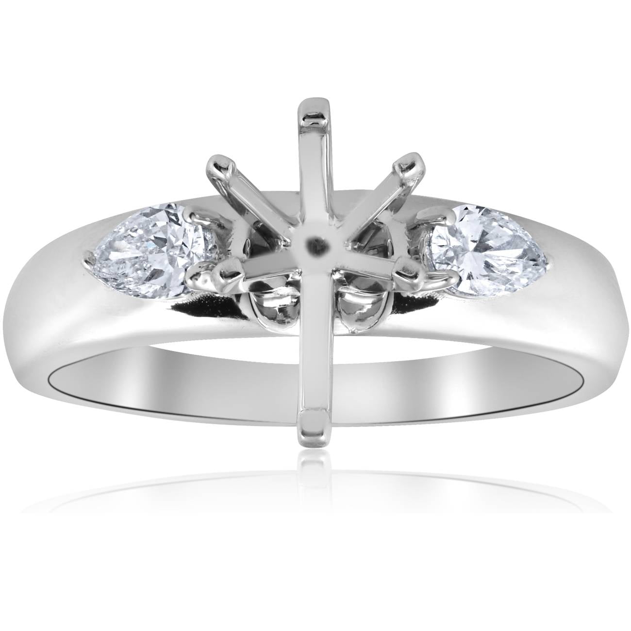 Pear Shape Cathedral Halo Setting – Wachler Diamonds